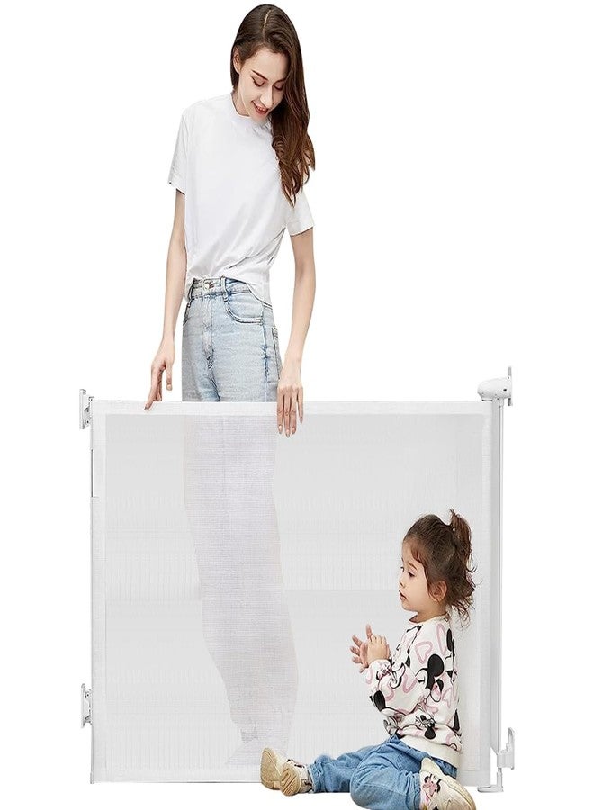 SHREVI Retractable Safety Gate - Easy Install Mesh Child Gate for Doorways, Stairs, Hallways, Indoor/Outdoor Use - Versatile, Portable, and Durable Barrier for Kids and Pets - Image 1